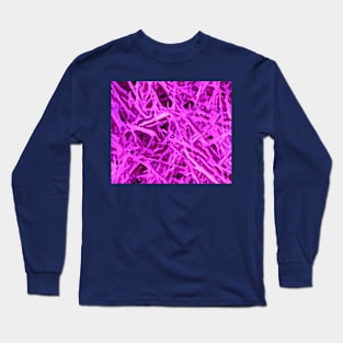 Purple grass digital abstract Long Sleeve T-Shirt